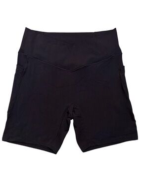 Halara V-Waist Shorts XL Black High Rise Stretch Athletic Side Pockets